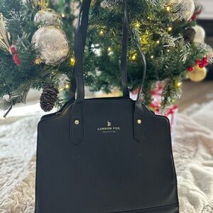 London Fog Classic Black Tote Bag
